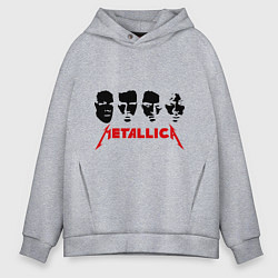 Толстовка оверсайз мужская Metallica (Лица), цвет: меланж