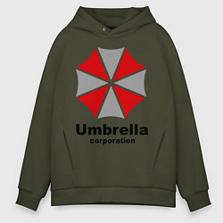 Толстовка оверсайз мужская Umbrella corporation, цвет: хаки