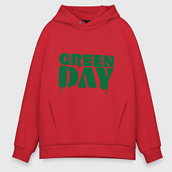 Толстовка оверсайз мужская Green Day, цвет: красный
