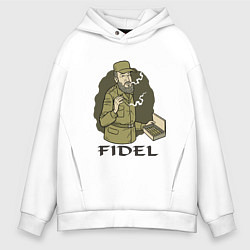 Толстовка оверсайз мужская Fidel Castro, цвет: белый