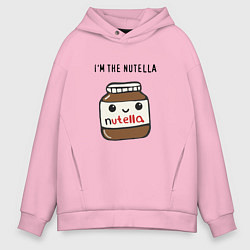 Толстовка оверсайз мужская Нутелла, цвет: светло-розовый