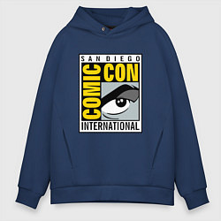 Толстовка оверсайз мужская Comic con San Diego, цвет: тёмно-синий