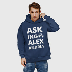 Толстовка оверсайз мужская Asking Alexandria, цвет: тёмно-синий — фото 2