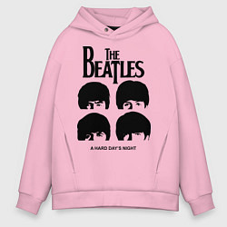 Толстовка оверсайз мужская A Hard Days Night, цвет: светло-розовый