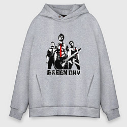 Толстовка оверсайз мужская Группа Green Day, цвет: меланж