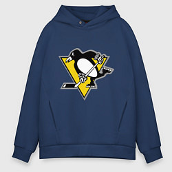 Толстовка оверсайз мужская Pittsburgh Penguins: 10, цвет: тёмно-синий