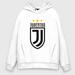 Толстовка оверсайз мужская Juventus FC: 3 stars, цвет: белый