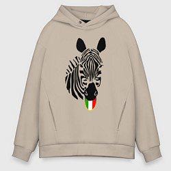 Толстовка оверсайз мужская Juventus Zebra, цвет: миндальный