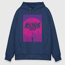Толстовка оверсайз мужская Blade Runner 2049: Purple, цвет: тёмно-синий