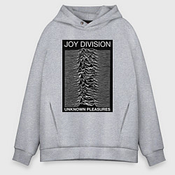 Толстовка оверсайз мужская Joy Division: Unknown Pleasures, цвет: меланж