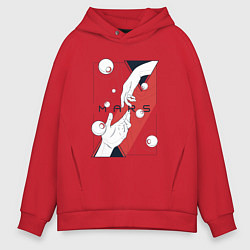 Толстовка оверсайз мужская Mars, цвет: красный