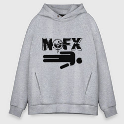 Толстовка оверсайз мужская NOFX crushman, цвет: меланж
