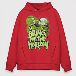 Толстовка оверсайз мужская Bring Me The Horizon: Green Girl, цвет: красный