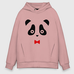 Толстовка оверсайз мужская Панда (мужская), цвет: пыльно-розовый