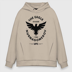 Толстовка оверсайз мужская The Eagle: Khabib UFC, цвет: миндальный
