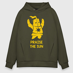 Толстовка оверсайз мужская Praise the Sun, цвет: хаки