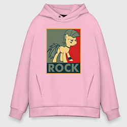 Толстовка оверсайз мужская Rock Pony, цвет: светло-розовый