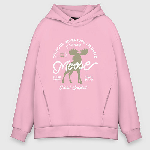 Мужское худи оверсайз Mosse: Trade Mark / Светло-розовый – фото 1