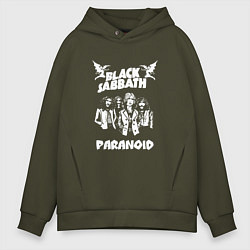 Толстовка оверсайз мужская Black Sabbath: Paranoid, цвет: хаки