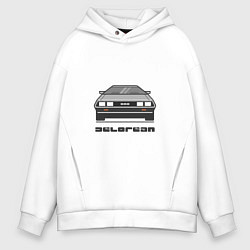Толстовка оверсайз мужская DeLorean, цвет: белый