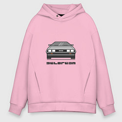 Толстовка оверсайз мужская DeLorean, цвет: светло-розовый