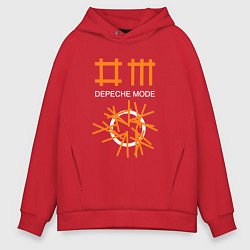 Толстовка оверсайз мужская Depeche Mode: Orange Lines, цвет: красный