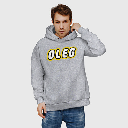Мужское худи оверсайз Oleg / Меланж – фото 3