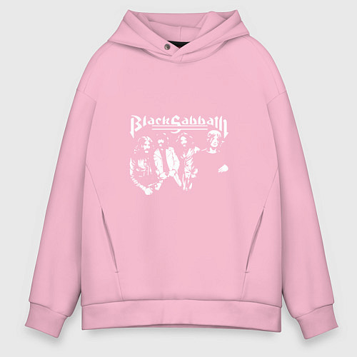 Мужское худи оверсайз Black Sabbath / Светло-розовый – фото 1