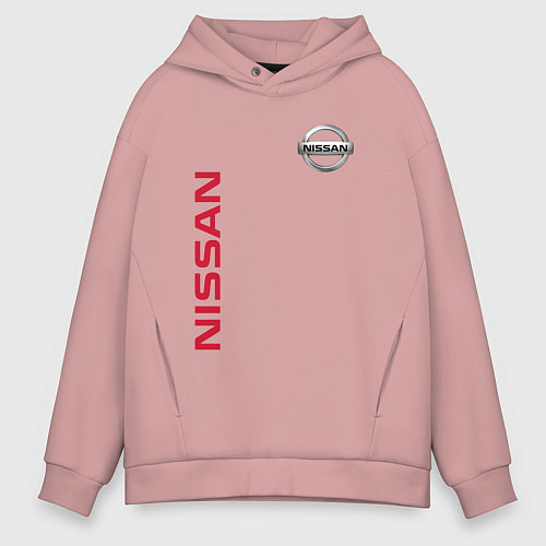 Мужское худи оверсайз Nissan Style / Пыльно-розовый – фото 1