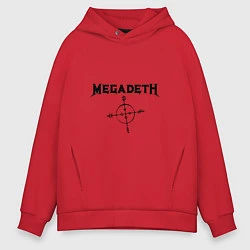 Толстовка оверсайз мужская Megadeth Compass, цвет: красный