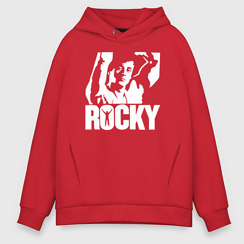 Мужское худи оверсайз Rocky Balboa / Красный – фото 1