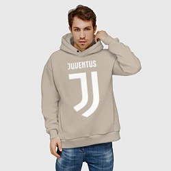Толстовка оверсайз мужская FC Juventus, цвет: миндальный — фото 2