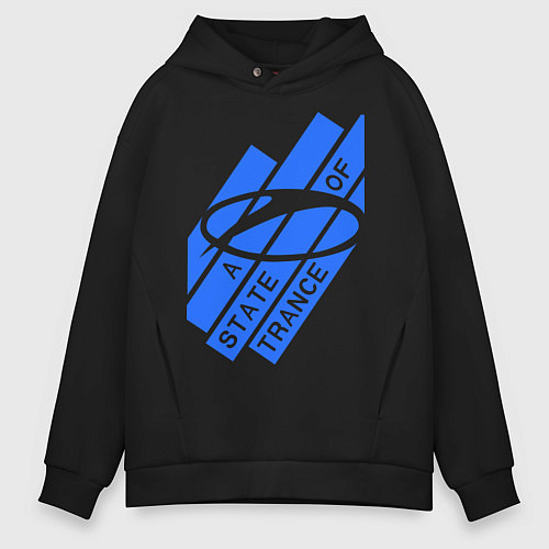 Мужское худи оверсайз A state of trance / Черный – фото 1
