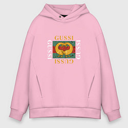 Толстовка оверсайз мужская GUSSI Love, цвет: светло-розовый