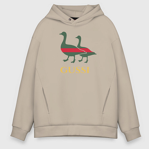 Мужское худи оверсайз GUSSI GG / Миндальный – фото 1
