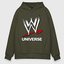 Толстовка оверсайз мужская WWE universe, цвет: хаки