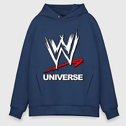 Толстовка оверсайз мужская WWE universe, цвет: тёмно-синий
