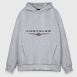 Толстовка оверсайз мужская Chrysler logo, цвет: меланж