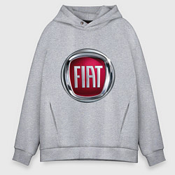 Толстовка оверсайз мужская FIAT logo, цвет: меланж