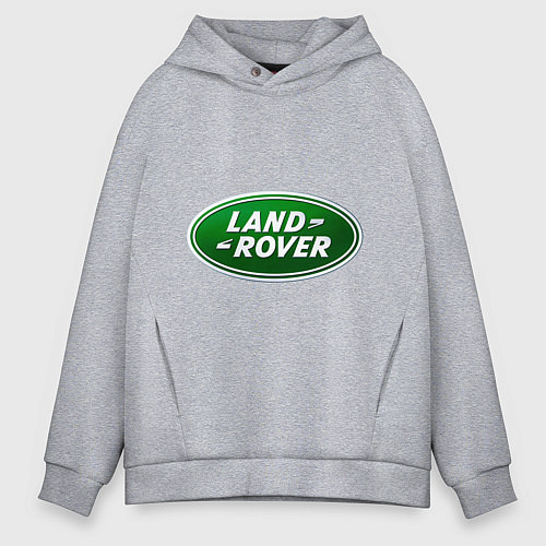 Мужское худи оверсайз Logo Land Rover / Меланж – фото 1