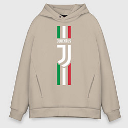 Толстовка оверсайз мужская FC Juventus: Italy, цвет: миндальный