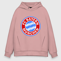 Толстовка оверсайз мужская Bayern Munchen FC, цвет: пыльно-розовый