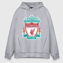 Толстовка оверсайз мужская Liverpool FC, цвет: меланж