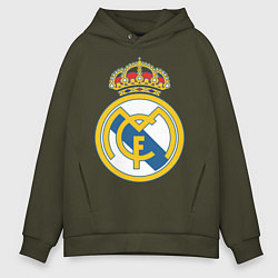 Толстовка оверсайз мужская Real Madrid FC, цвет: хаки