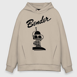 Толстовка оверсайз мужская Bender monochrome, цвет: миндальный