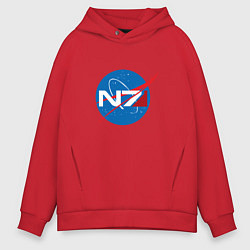 Толстовка оверсайз мужская NASA N7, цвет: красный