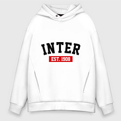 Толстовка оверсайз мужская FC Inter Est. 1908, цвет: белый