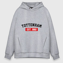 Толстовка оверсайз мужская FC Tottenham Est. 1882, цвет: меланж