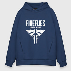 Толстовка оверсайз мужская Fireflies: Look for the Light, цвет: тёмно-синий