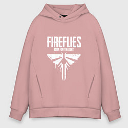 Толстовка оверсайз мужская Fireflies: Look for the Light, цвет: пыльно-розовый